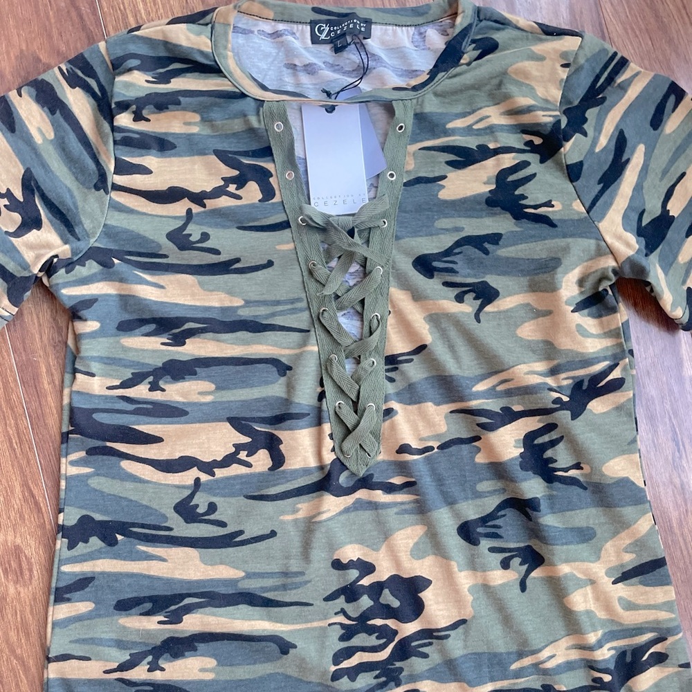 Camo Tshirt, XS, NWT